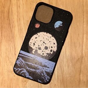 Lunar Landscape Black iPhone 13 Mini Phone Case